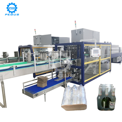 Automatic Food Aluminum Can Wrapping Machine With PE Film Thermo Shrink Package Machinery