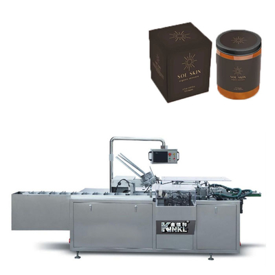 Automatic food bottle box cartoning packing machine / bottle jar machine with paper box sealing machine